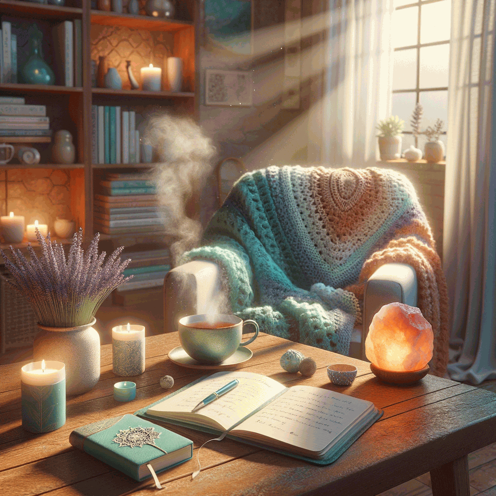 Затишна кімната з чаєм і книгами для підтримки психічного здоров’я доглядачів