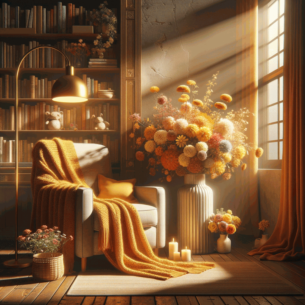 Сонячна кімната з м’яким кріслом і теплою ковдрою, що символізує материнську турботу