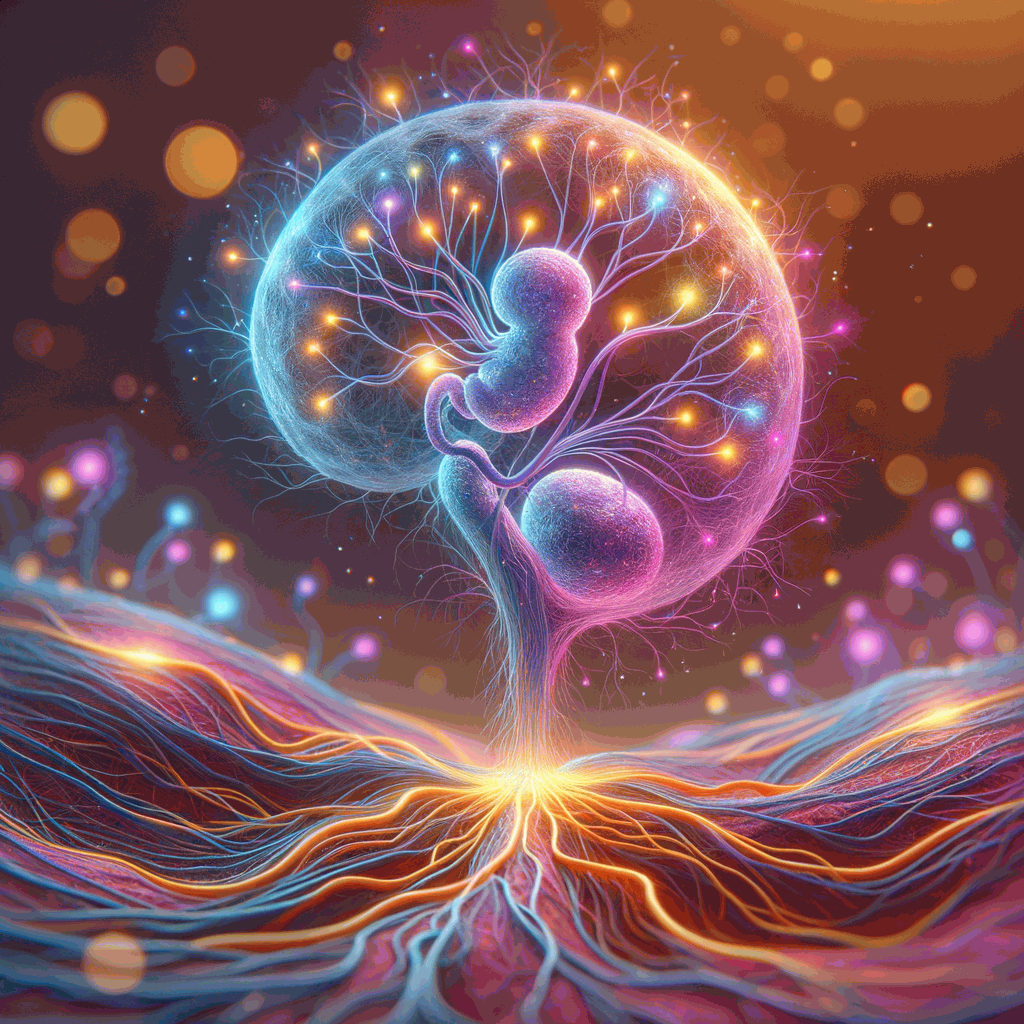 Символічне зображення зв’язку гестаційного діабету та СДУГ у дітей із яскравою нейронною мережею