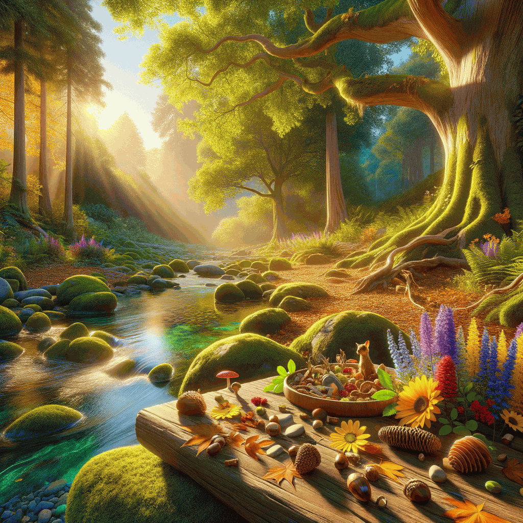 Діти досліджують сонячну лісову галявину під час активного відпочинку на природі