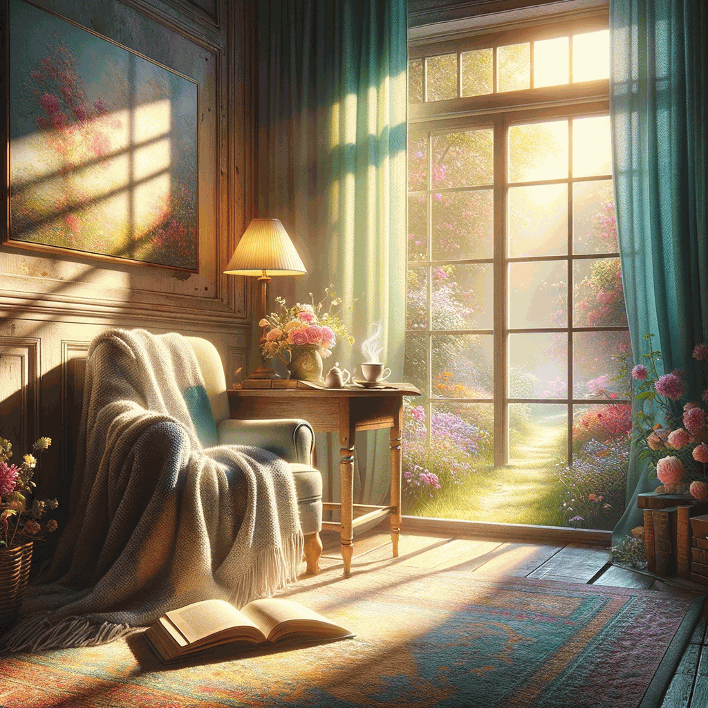 Затишна кімната з кріслом і пледом, що символізує емоційну підтримку батьків дітям